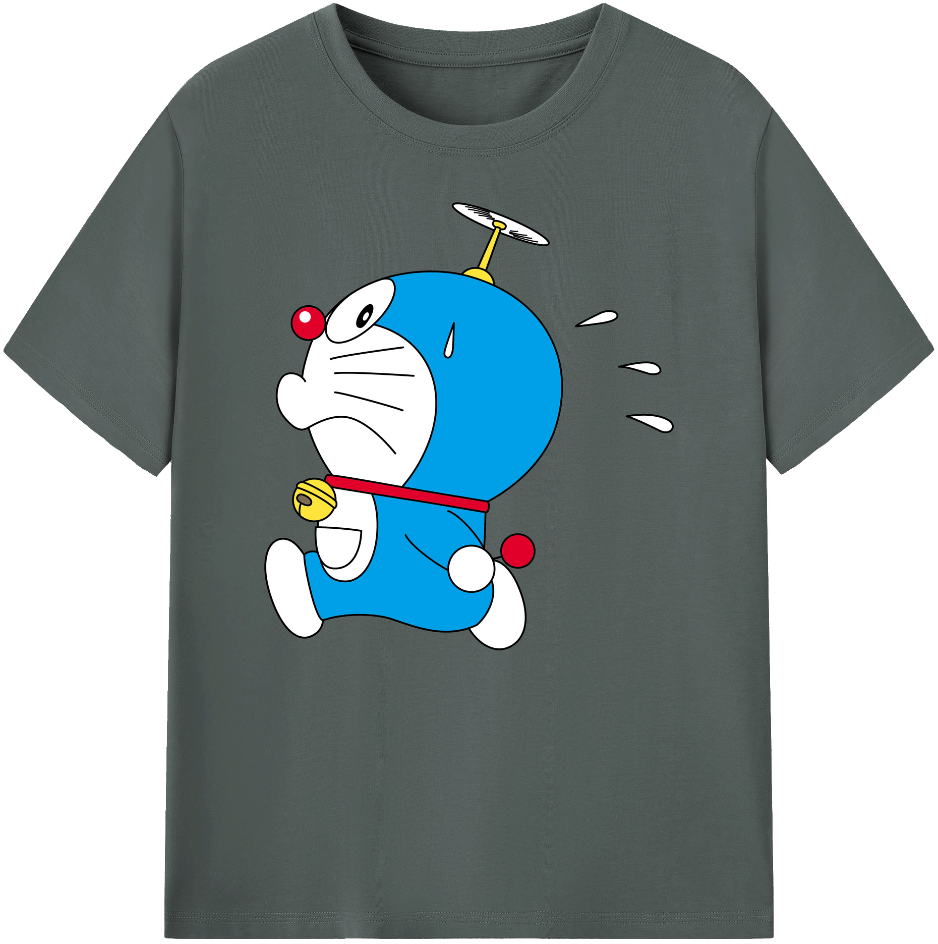 （画像用） ドラえもん Doraemon 綿100％ メンズ半袖Tシャツ｜肌触りやわらか＆通気性
